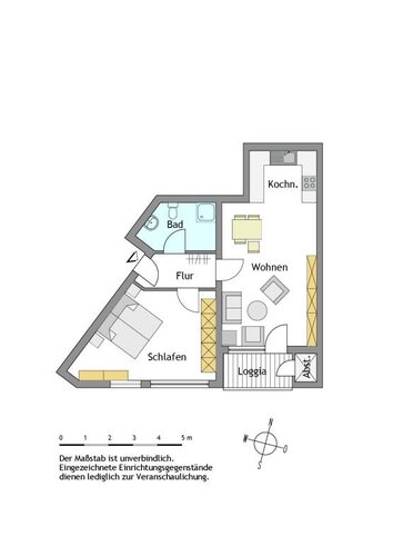 Gut geschnittene 2-Zimmer-Wohnung in Mülheim-Stadtmitte - WBS erforderlich - Foto 2