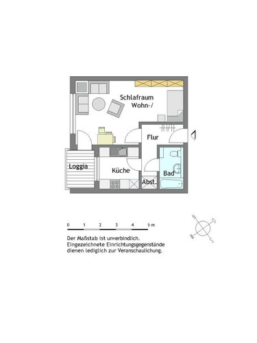 1-Zimmer-Singlewohnung in Mülheim-Saarn - Foto 1