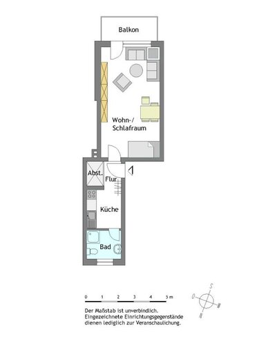 1-Zimmer-Wohnung in Mülheim-Heißen mit Wohnberechtigungsschein - Foto 2