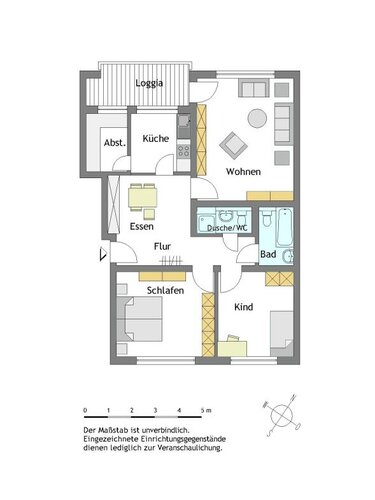 3-Zimmer-Wohnung in Mülheim-Saarn - Foto 1