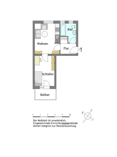 2-Zimmer-Wohnung in Mülheim-Stadtmitte mit Wohnberechtigungsschein - Photo 1
