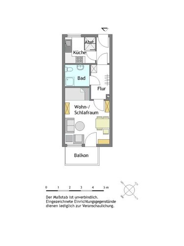 Gemütliche und modernisierte 1-Zimmer-Wohnung in Mülheim-Winkhausen - Photo 2