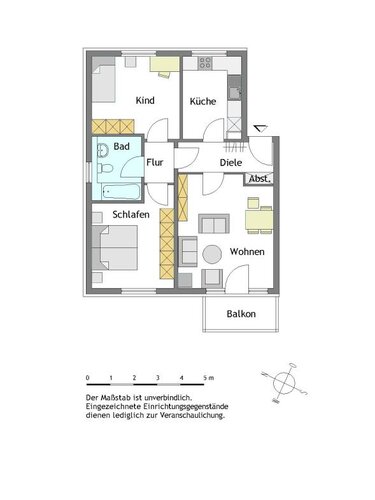 WBS erforderlich - 3-Zimmer-Wohnung in Mülheim-Broich - Photo 2